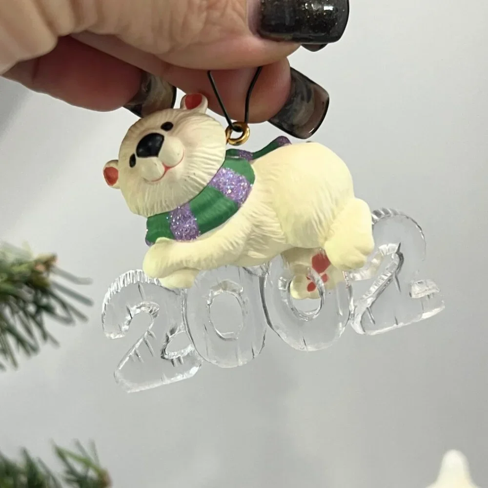 Vintage Hallmark Ornament Lot 1980 Angels Bunny Rabbits Polar Bear Turtle 1997